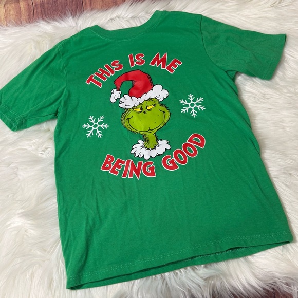 The Grinch Graphic Holiday Short Sleeve Shirt - Kids Size M (8) - Picture 2 of 12